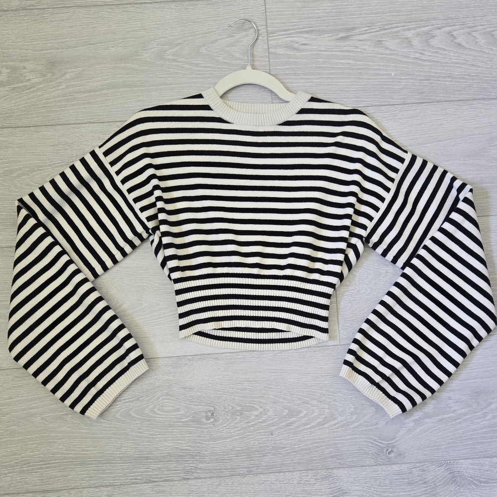 Black and White Striped Sweater